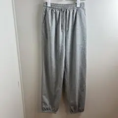 美品 グレー スウェット パンツ ズボン ウエストゴム 薄手 シンプル L