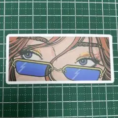 青いサングラスの女性 防水ステッカー