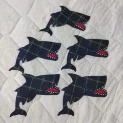 サメ ワッペン 約20cm