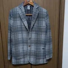 グレー チェック柄 ブレザー
