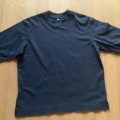 ユニクロ コットンリラックスボクシーT ブラック黒色 オーバーサイズ　ワイド