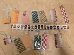 鬼滅風　手作りストラップ+リボンテープセット
