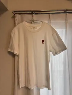 ami ホワイト Tシャツ ハート刺繍