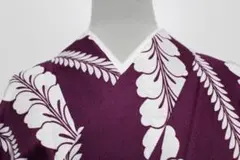 新品送料無料 no1単衣仕立て上がりポリエステル 踊りきもの 赤に藤柄Lサイズ