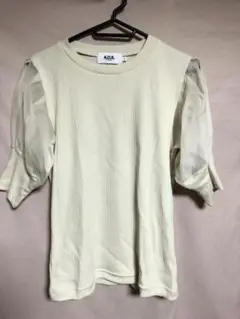 AZUL by MOUSSY アイボリー パフスリーブ Tシャツ