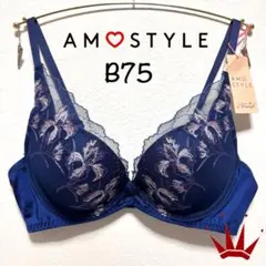 B75トリンプ AMO 夢みるブラ DeepV ナショナルフラワー アイリス