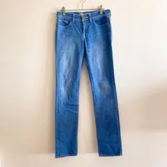美品 UNIQLO ユニクロ ストレート ストレッチ 定番人気 ブルー 4555