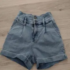 GU ハイウエストデニムショートパンツ S