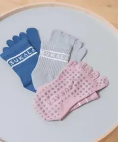 SUKAL グレー 5本指ヨガソックス