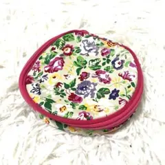 美品　KENZO ケンゾー　花柄　円形ポーチ　小袋付き