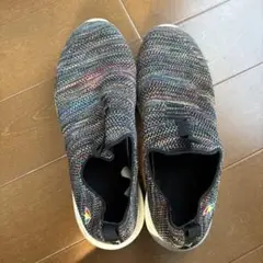 マルチカラースリッポンシューズ　紐無し靴　25cm