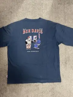 BEN DAVIS Tシャツ ネイビー XL ストリート 刺繍