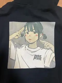 overprint パーカー　ブラック　黒