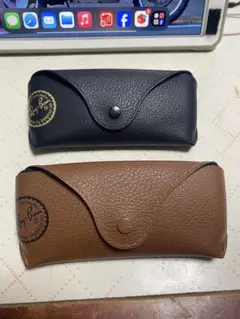 Ray-Ban サングラスケースのみ　ブラック　ブラウンセット