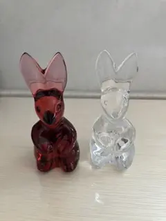 バカラ　うさぎ　2点セット