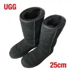 UGGアグ ムートンブーツ ブラック ロングブーツ 25cm