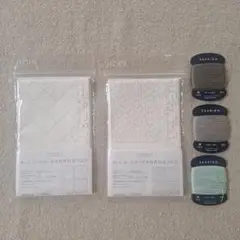 刺し子*コースターが4枚作れるクロス2set+糸3色*