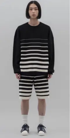 neonsign ネオンサイン 22-23aw ボーダーニット セットアップ