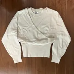 INGNI ラップスタイル ニット　長袖　ベージュ　Mサイズ　カシュクール