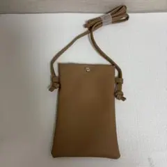 スマホショルダーバッグ ライトブラウン