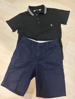 美品BeBe ポロシャツ 140サイズ & GAP ショートパンツ