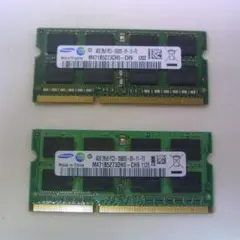 SAMSUNG DDR3 4GB×2枚　計8GB ノートPC用メモリ①