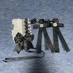 リボン　黒　ヘッドドレス　まとめ売り