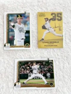 モイネロ選手　村上泰斗選手　有原航平選手 プロ野球チップスカード　topsカード