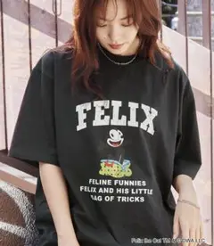 別注 ヴィンテージライク グラフィックロゴ 刺繍半袖Tシャツ　フィリックス　新品