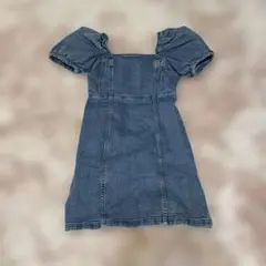 H&Mデニム 半袖ミニワンピース