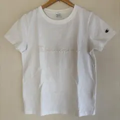 Champion 刺繍ロゴ Tシャツ ホワイト 半袖