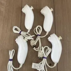 任天堂Wii ヌンチャク　コントローラー　動作確認済み　白　4個セット ①