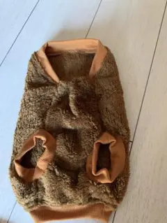 犬 犬服 ふわふわトレーナー ブラウンM 小型犬 中型犬 ペット用品