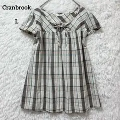 Cranbrook 半袖チュニック チェック L ブラウス 綿100%