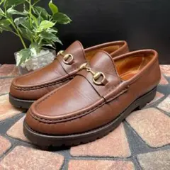 GUCCI グッチ【22.5】ホースビット ビットローファー ブラウン 茶 本革