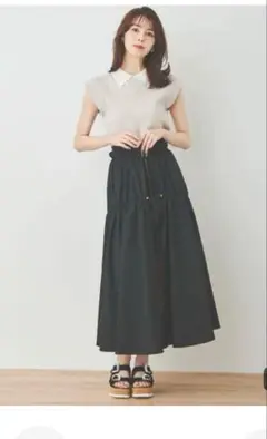 31 Sons de mode ２wayフレアスカート 黒