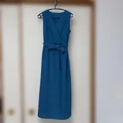 ノースリーブラップスタイルロングワンピース
