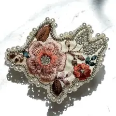 ハンドメイド インド刺繍リボン ブローチ4