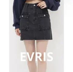 EVRIS カーゴポケットデニムミニスカート Mサイズ