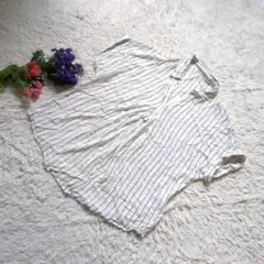 Heart Market【麻混合】【ストライプ】ボタンシャツF