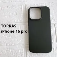 TORRAS iPhone 16 pro ケース 隠しスタンド ブラック