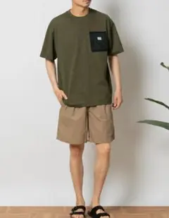 CAMP7 × ONE OCEAN 水陸両用 ポケット付き半袖Tシャツ タグ付き