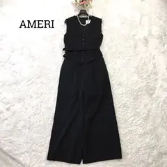極美品☆AMERI オールインワン サロペット 2way スカーフ ブラック M