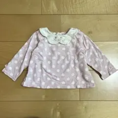 フランシュリッペ　猫襟　長袖トップス　90