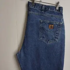 カーハート 44☓30 ワークパンツ デニムパンツ ブルー