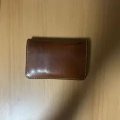 本革 ブラウン 二つ折り財布
