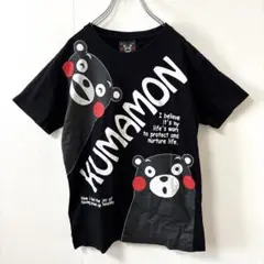 くまモン半袖Tシャツ【M】ビッグプリントTシャツ バックプリント 綿100%