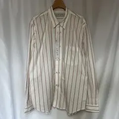 新品 BAL original ダブルボタン ストライプシャツ 白2