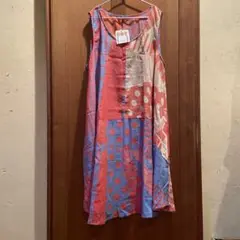 rukmani ノースリーブロングチュニック　赤/青⭐︎新品未使用⭐︎