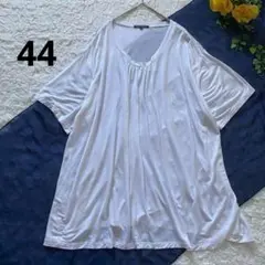 最終価格　23区　大きいサイズ　44　半袖プルオーバー　Tシャツ　白